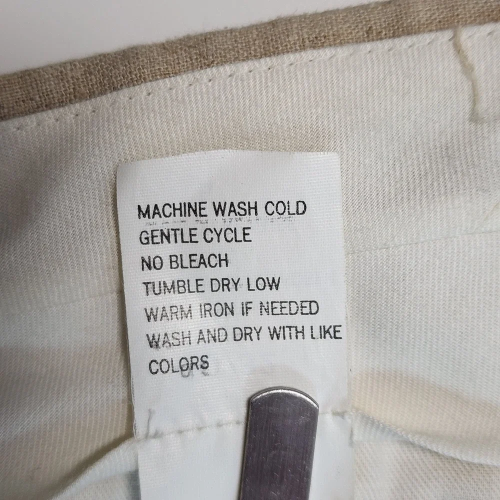 Braggi Linen Cotton Pleated Trousers Minimalist Workwear‎ Size 40